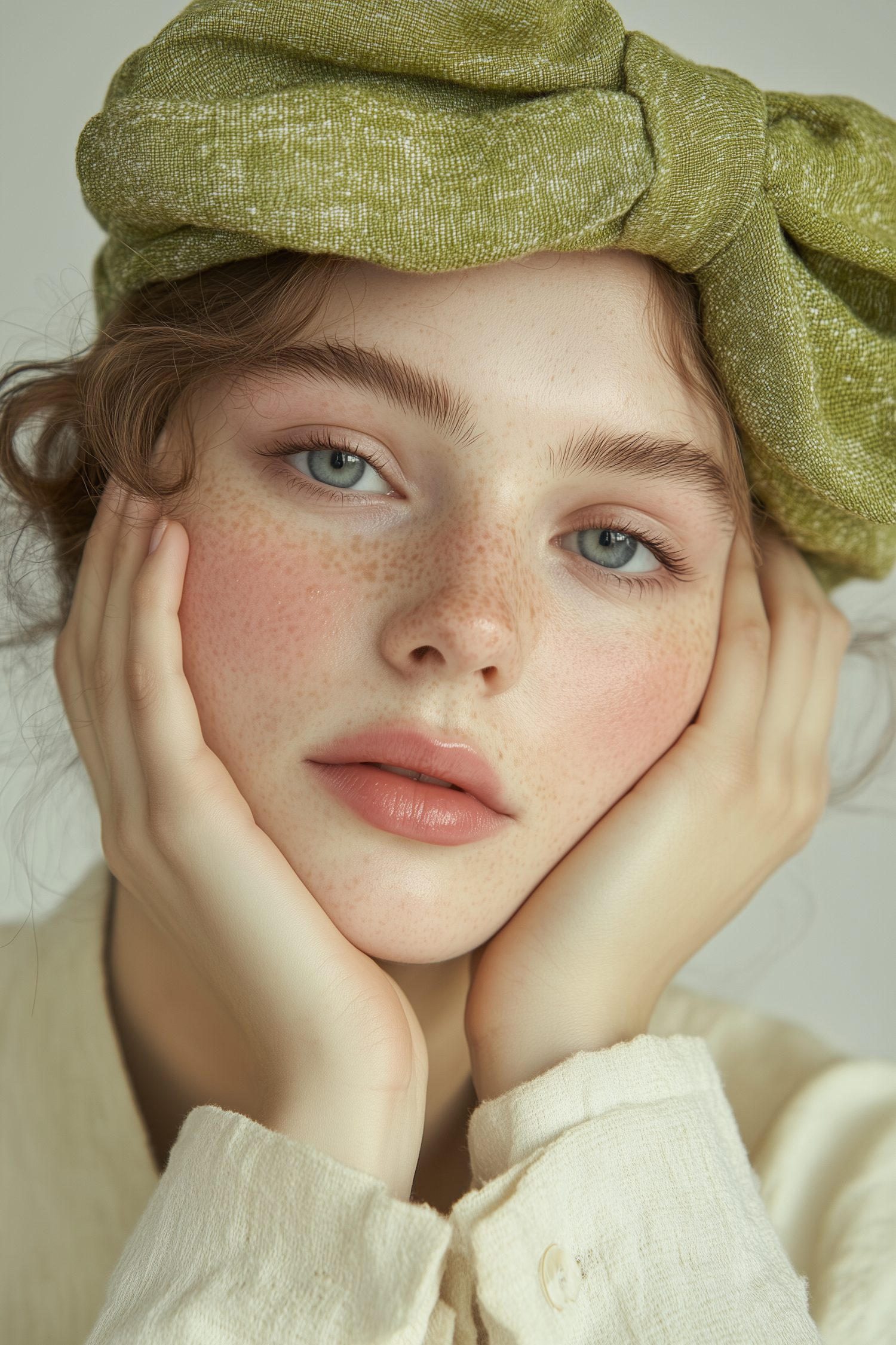 Serene Woman with Headscarf