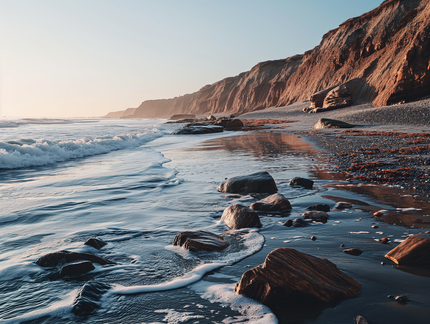 Tranquil Afternoon at Pebble Shore