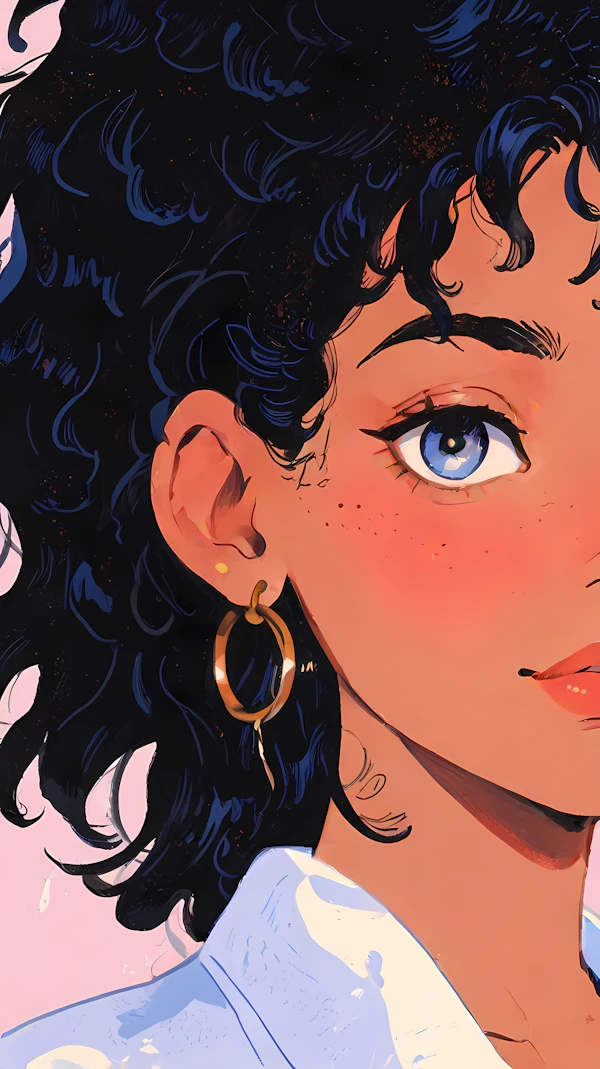 Close-up Illustration of a Face