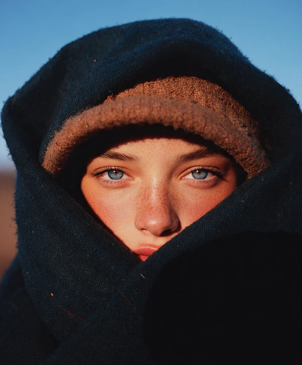 Striking Blue Eyes Portrait