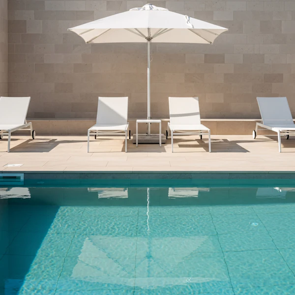Serene Poolside Scene
