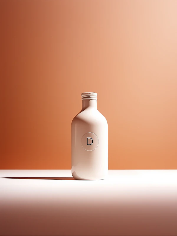 Minimalist Bottle Against Gradient Background