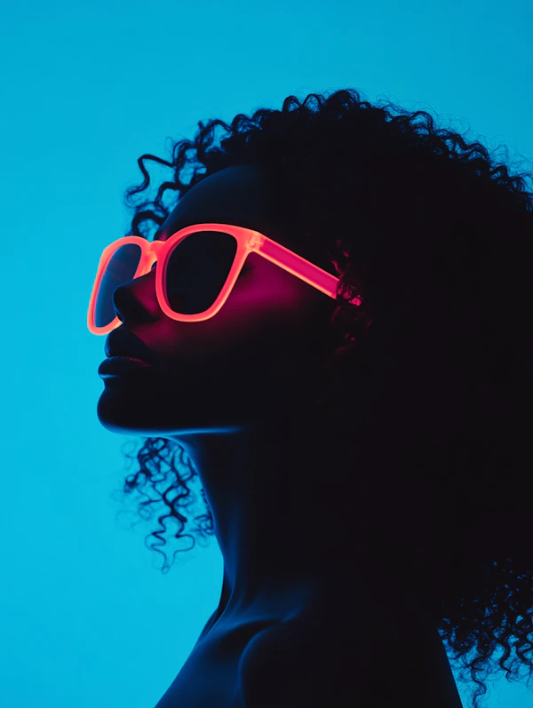 Neon Silhouette Portrait