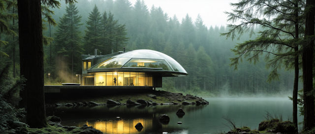 Modern Dome House by the Lake