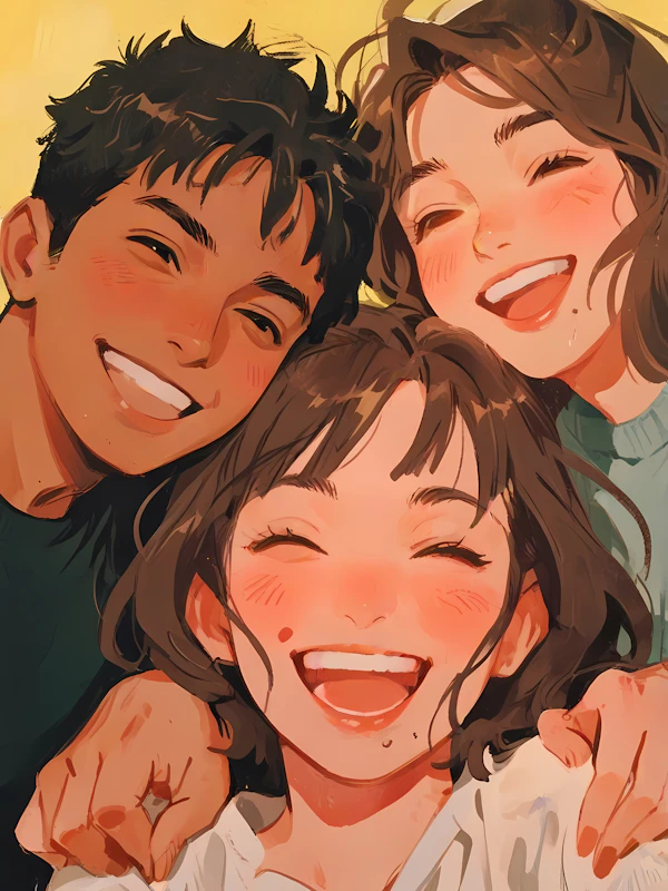 Joyful Faces Illustration