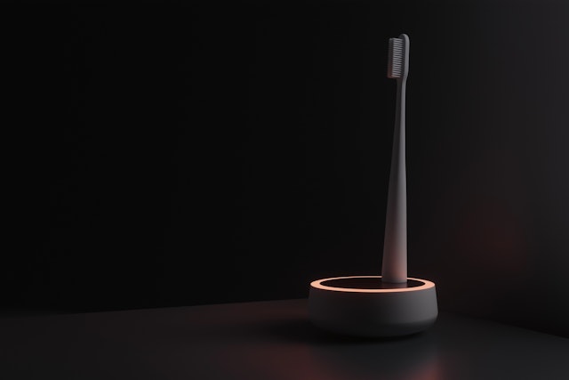 Modern Toothbrush in Warm Light