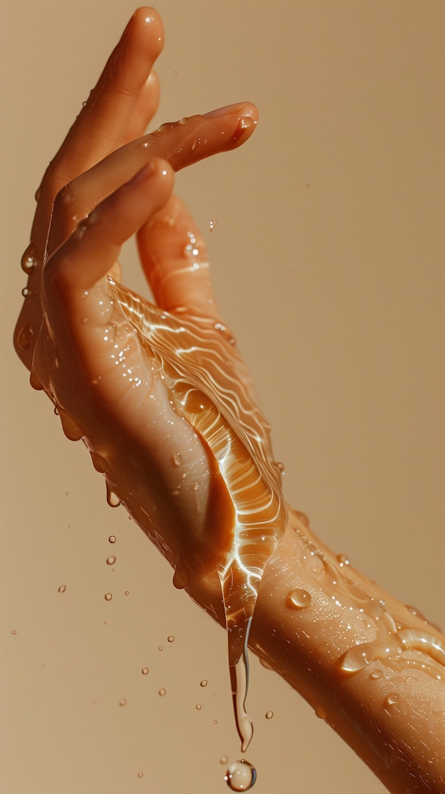 Elegant Hand with Liquid