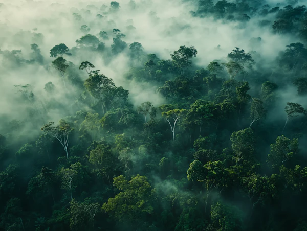 Misty Rainforest View
