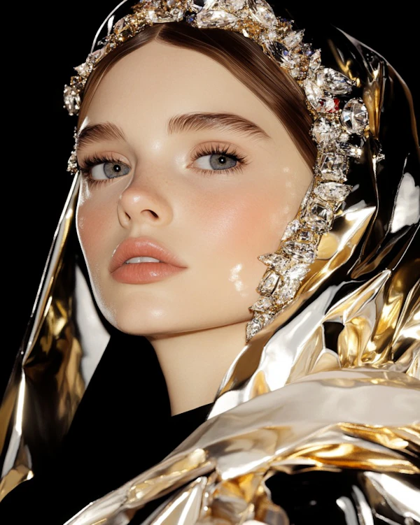 Ethereal Portrait with Headdress