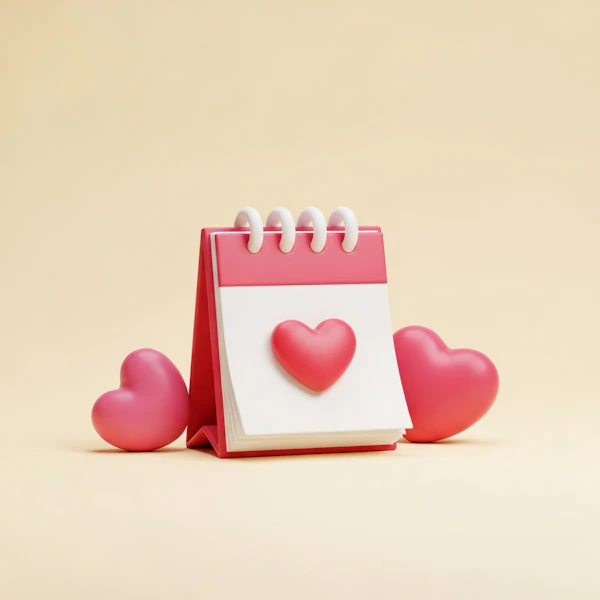 Heart-Themed Calendar