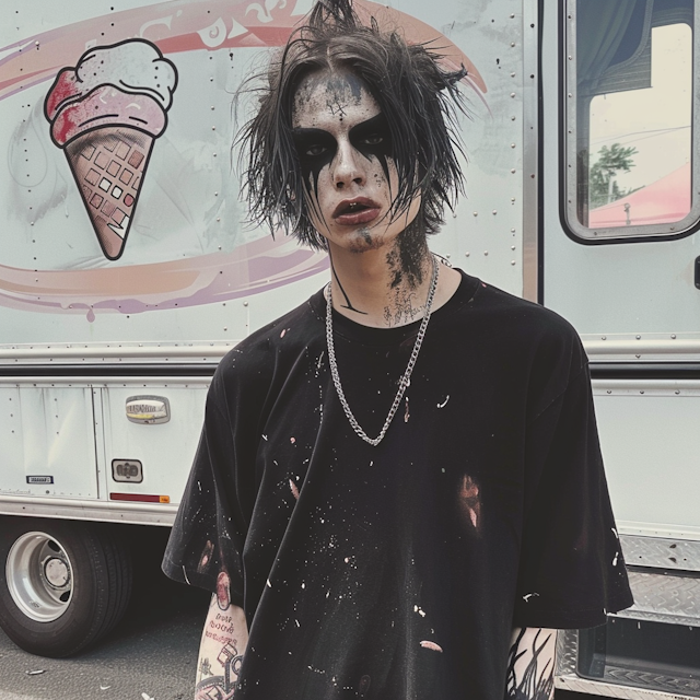 Gothic Ice Cream Truck Scene