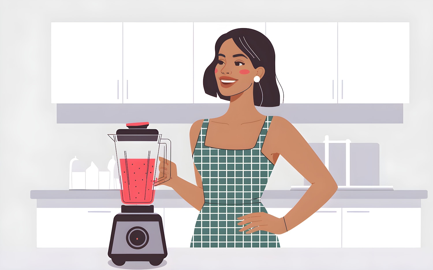 Woman Making Fruit Smoothie