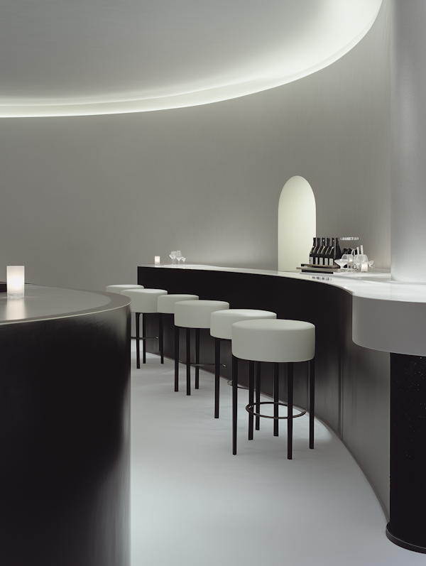 Modern Minimalist Bar Area