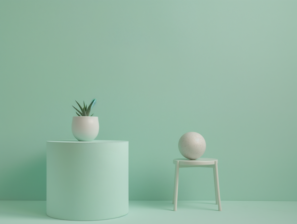 Minimalist Composition with Pastel Colors