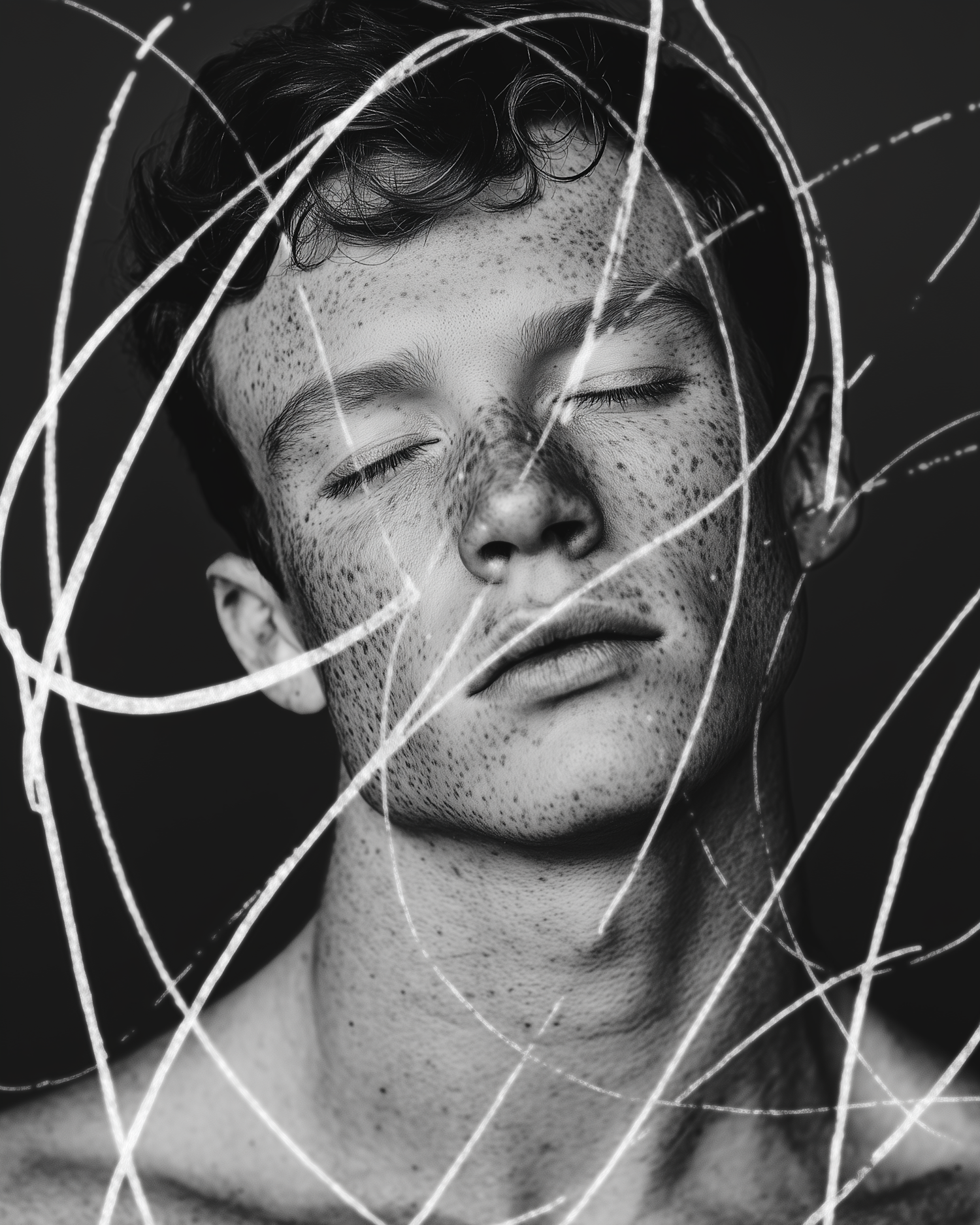 Freckled Portrait Art