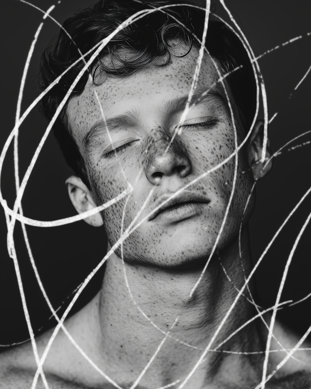 Freckled Portrait Art