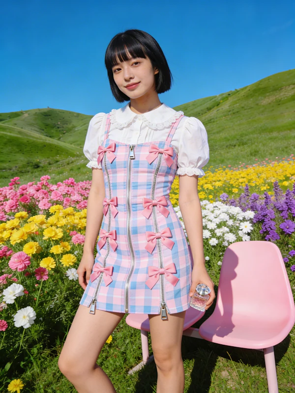 Woman in Flower Field