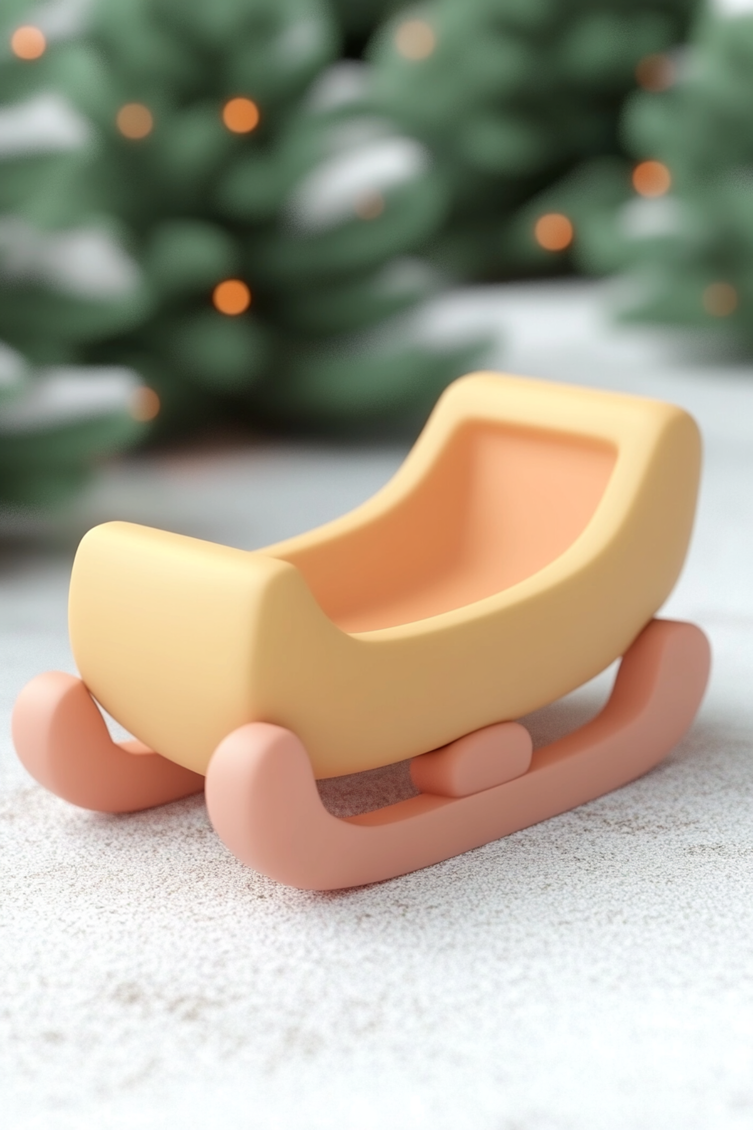 Stylized Sleigh in Winter Setting