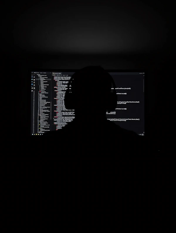 Coder in Silhouette