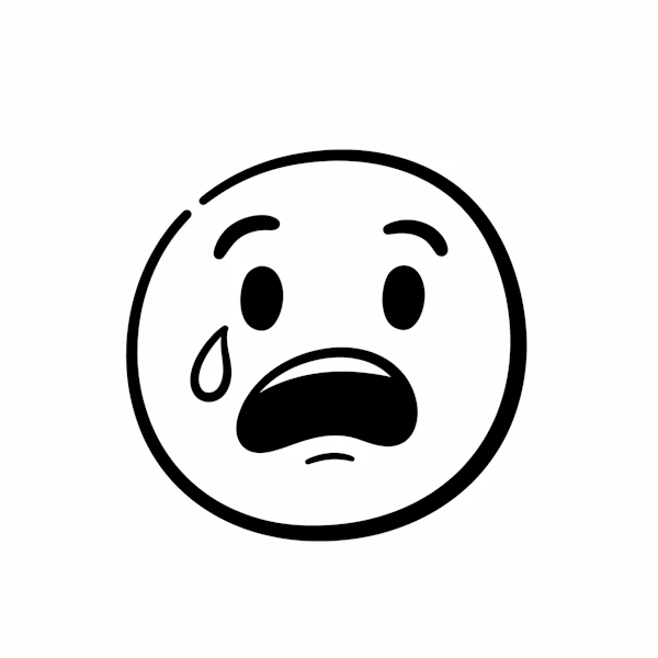 Distressed Face Illustration