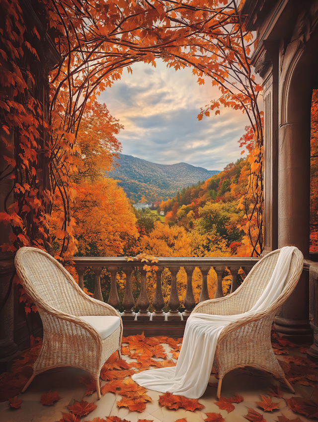 Serene Autumn Balcony