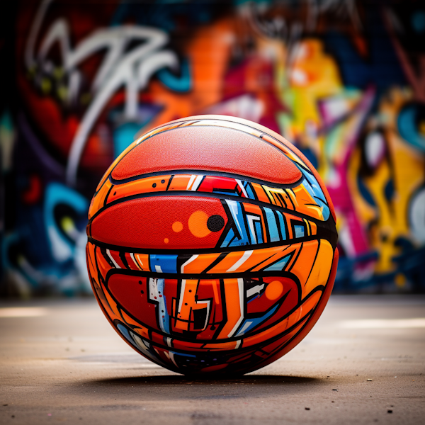 Graffiti-Styled Urban Basketball