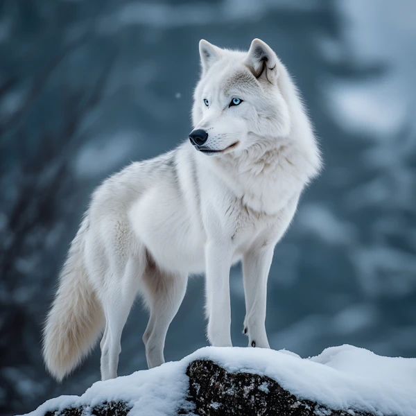 Majestic White Wolf