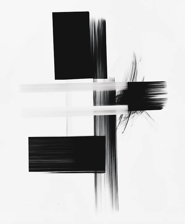 Abstract Composition with Black Rectangles