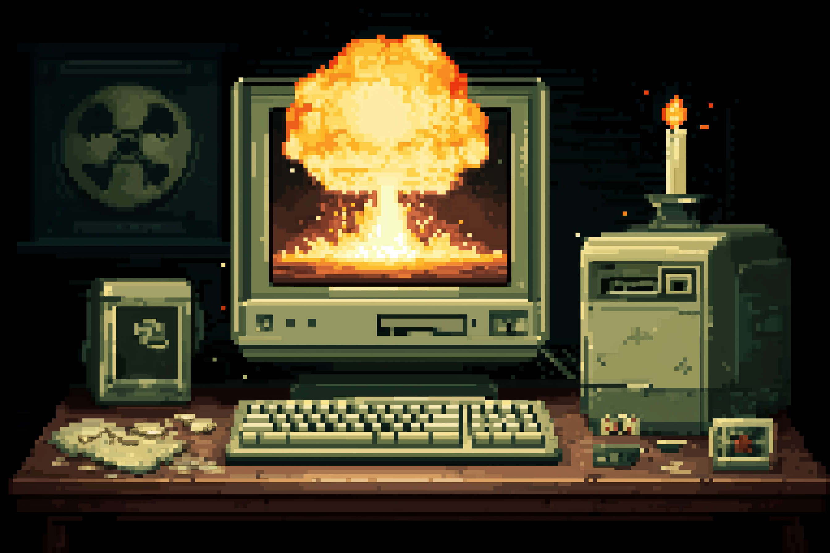 Retro Computer Pixel Art Illustration on Lummi