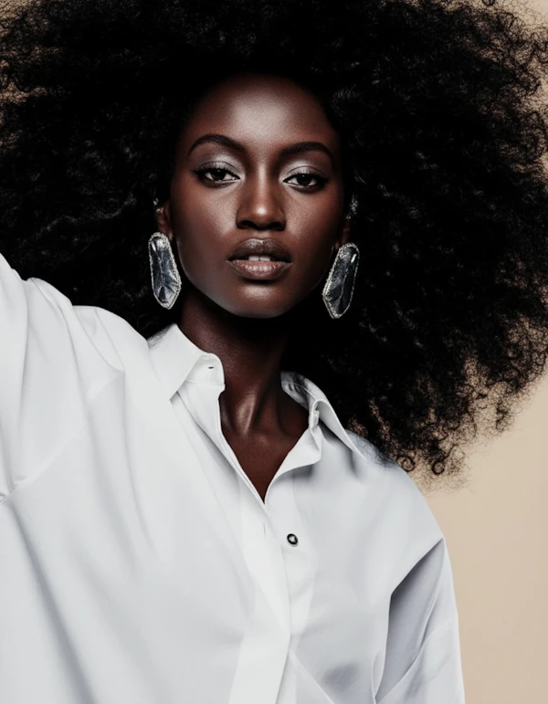 Elegant Afro Portrait
