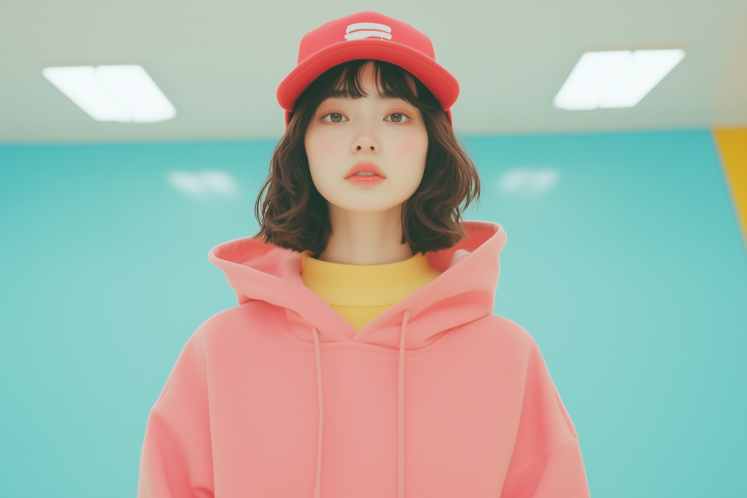 Young Woman in Colorful Attire