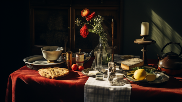 Vintage Breakfast Tableau