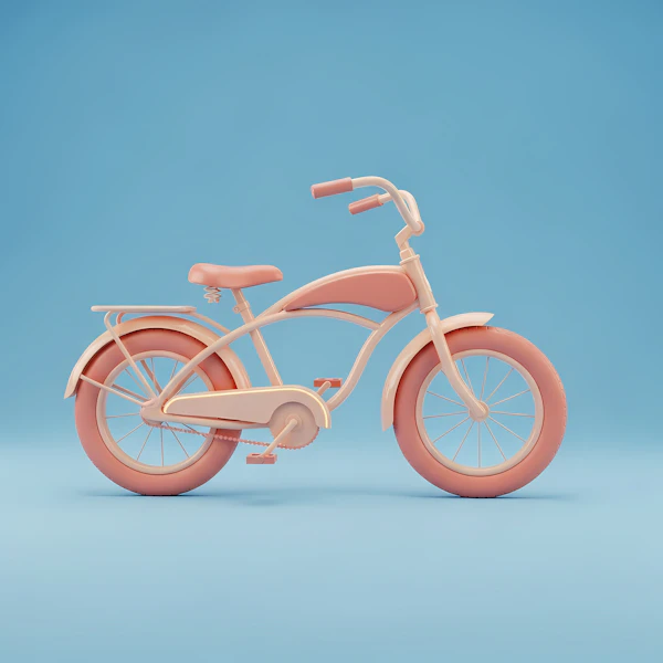 Pastel 3D Bicycle Art