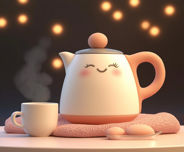 Anthropomorphic Teapot Still Life