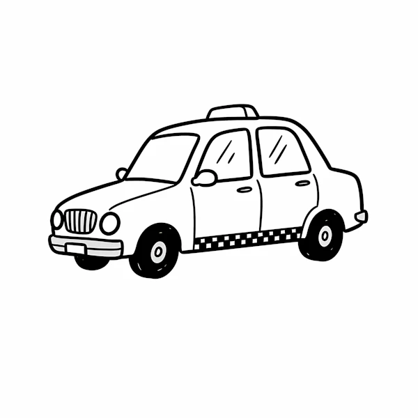 Classic Taxi Illustration