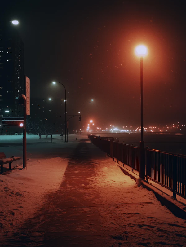 Serene Winter Night Scene