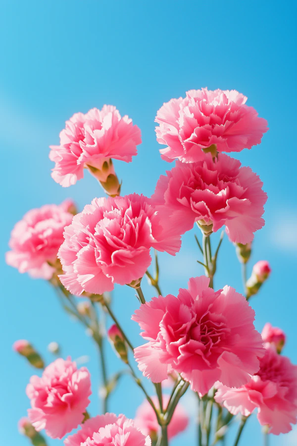 Pink Carnations in Bloom