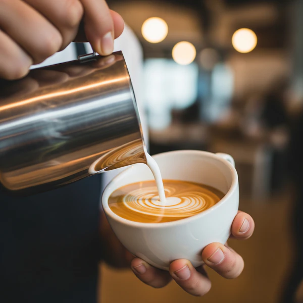 Barista Creating Latte Art