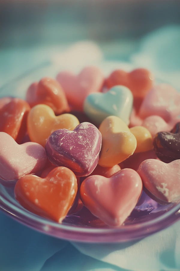 Heart-Shaped Pastel Candies