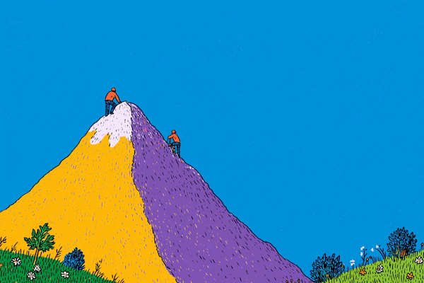 Colorful Mountain Climb