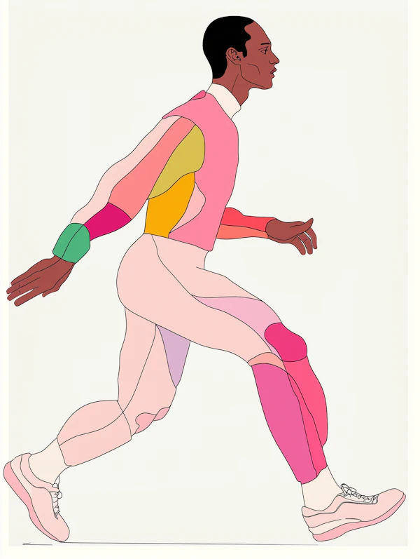 Stylized Person in Motion