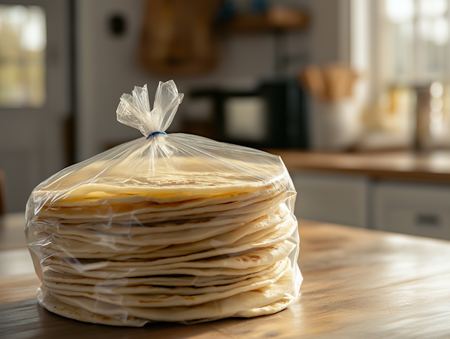 Stack of Freshly Baked Flatbreads