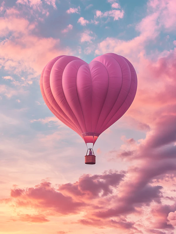 Heart Balloon Sunset
