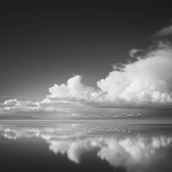 Serene Monochrome Scene