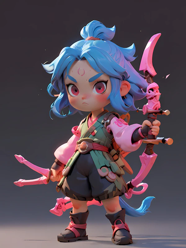 Stylized Chibi Warrior