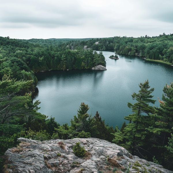 Serene Lakeside Landscape