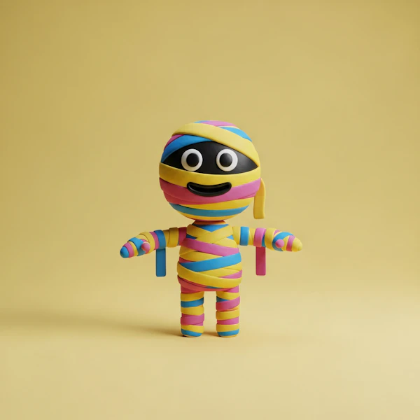 Colorful Cartoon Mummy