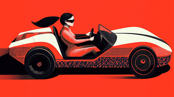 Futuristic Car Drive Illustration