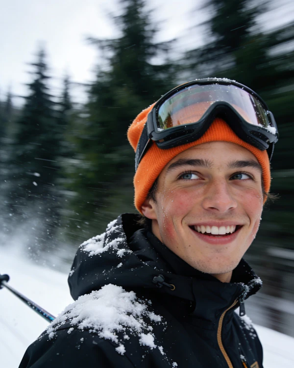 Snowy Outdoor Portrait