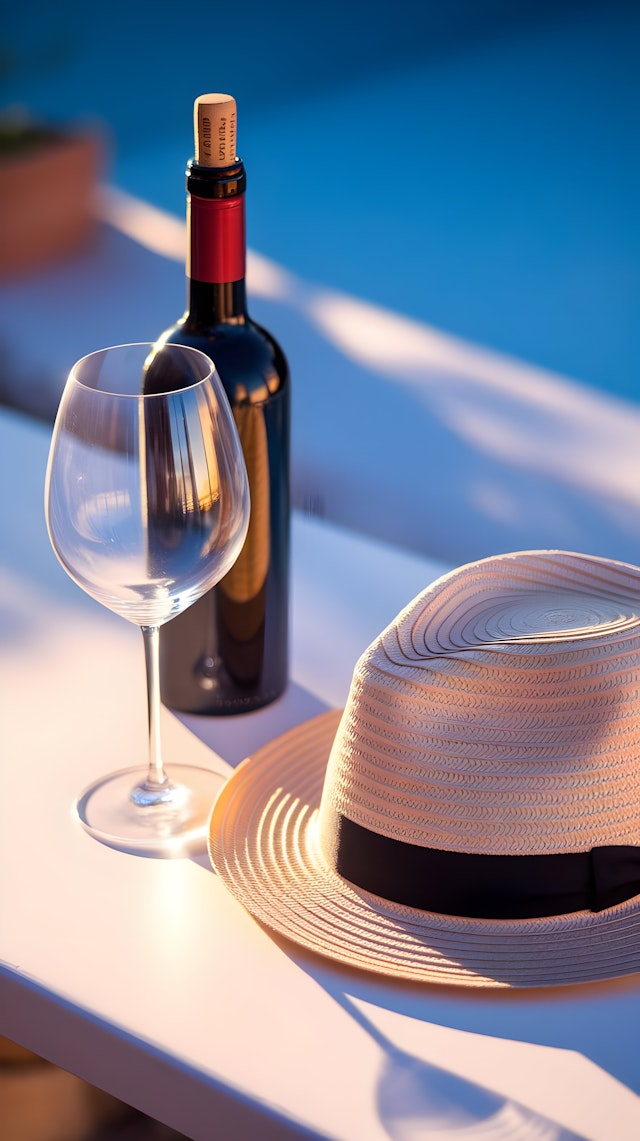 Wine and Straw Hat Scene